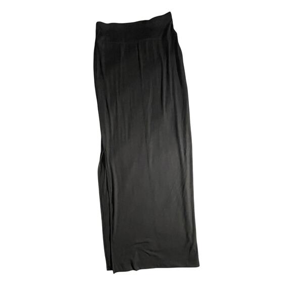 No Boundaries Black Ribbed Maxi Skirt - XS (0–2) - Side Slit - 38” Long - EUC - Picture 2 of 6